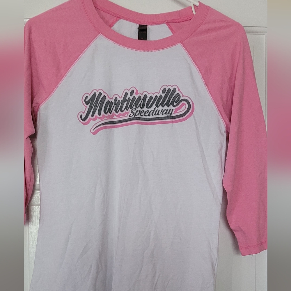 Pink and White Martinsville Speedway Raglan Shirt